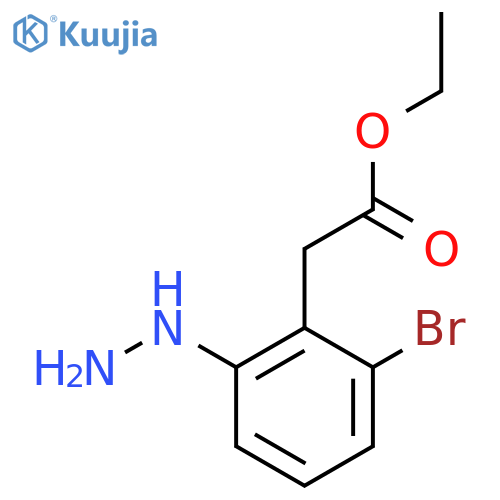 Ethyl 2-bromo-6-hydrazinylphenylacetate structure