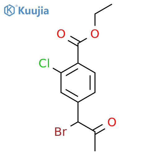 Ethyl 4-(1-bromo-2-oxopropyl)-2-chlorobenzoate structure