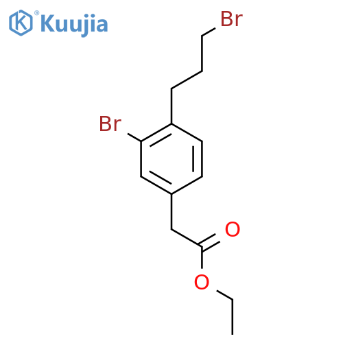 Ethyl 3-bromo-4-(3-bromopropyl)phenylacetate structure