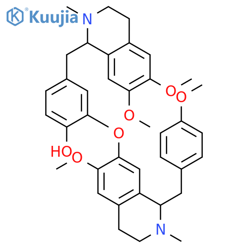 Phenol, 4-[[(1R)-1,2,3,4-tetrahydro-6,7-dimethoxy-2-methyl-1-isoquinolinyl]methyl]-2-[[(1R)-1,2,3,4-tetrahydro-6-methoxy-1-[(4-methoxyphenyl)methyl]-2-methyl-7-isoquinolinyl]oxy]- structure