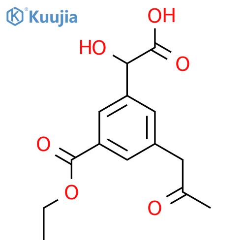 Ethyl 3-(carboxy(hydroxy)methyl)-5-(2-oxopropyl)benzoate structure