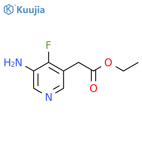 Ethyl 3-amino-4-fluoropyridine-5-acetate structure