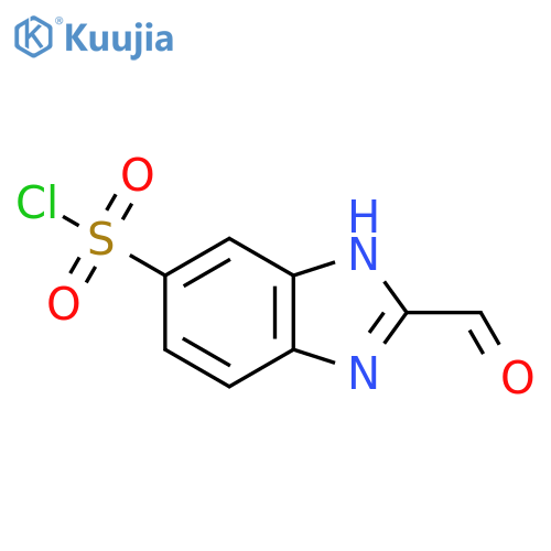 2-Formyl-1H-benzimidazole-5-sulfonyl chloride structure