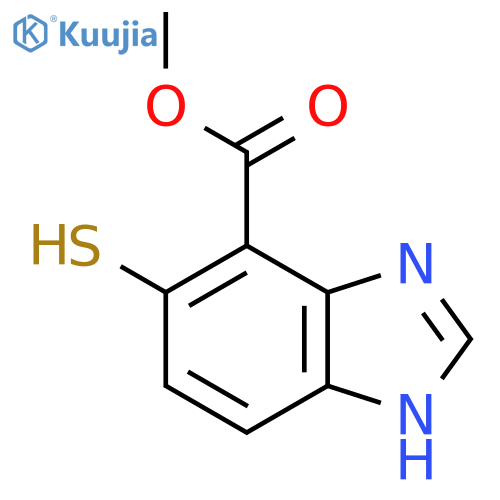 Methyl 6-mercapto-1H-benzimidazole-7-carboxylate structure