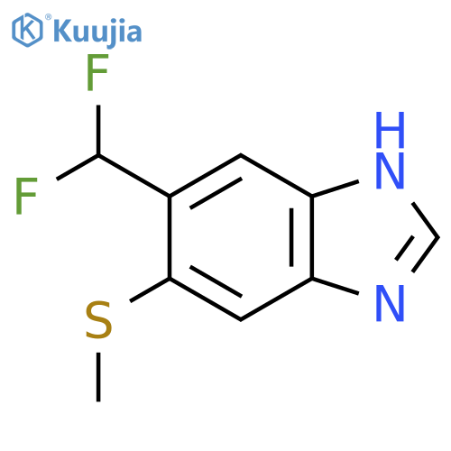 5-Difluoromethyl-6-methylthio-1H-benzimidazole structure