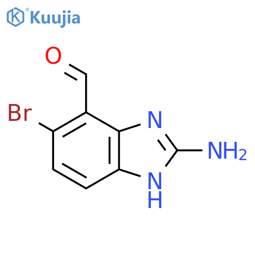 2-Amino-6-bromo-7-formyl-1H-benzimidazole structure