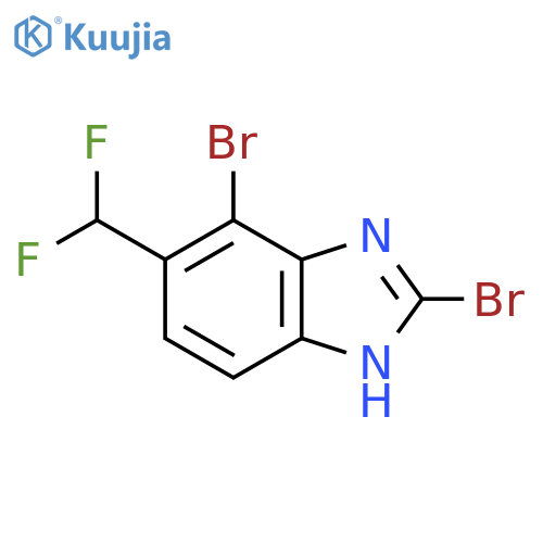 2,7-Dibromo-6-difluoromethyl-1H-benzimidazole structure