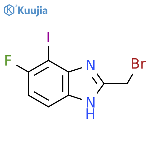 2-Bromomethyl-5-fluoro-4-iodo-1H-benzimidazole structure