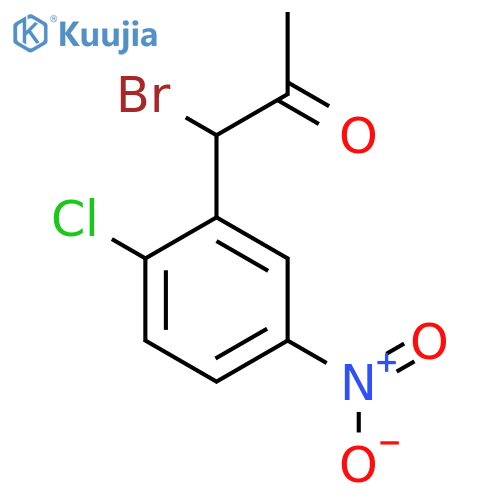1-Bromo-1-(2-chloro-5-nitrophenyl)propan-2-one structure
