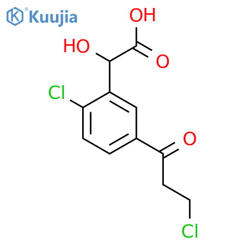 2-Chloro-5-(3-chloropropanoyl)mandelic acid structure