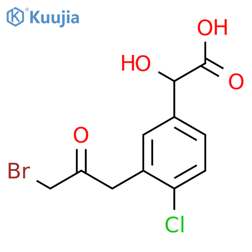 3-(3-Bromo-2-oxopropyl)-4-chloromandelic acid structure
