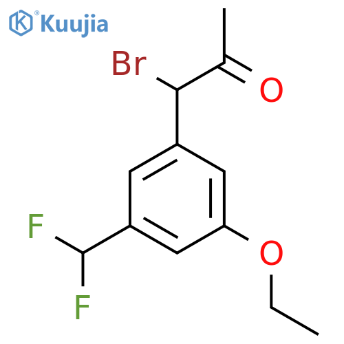 1-Bromo-1-(3-(difluoromethyl)-5-ethoxyphenyl)propan-2-one structure