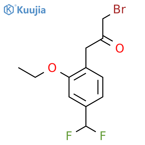 1-Bromo-3-(4-(difluoromethyl)-2-ethoxyphenyl)propan-2-one structure