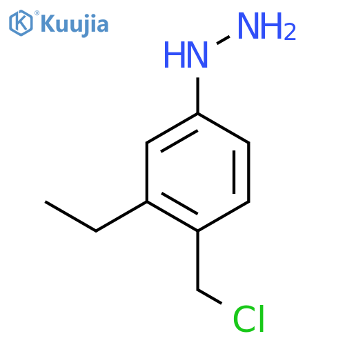 4-(Chloromethyl)-3-ethylphenylhydrazine structure
