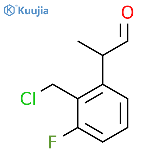 2-(Chloromethyl)-3-fluorophenylpropanal structure