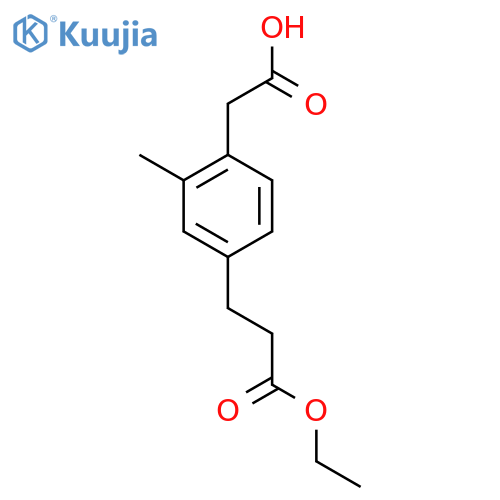 Ethyl 3-(4-(carboxymethyl)-3-methylphenyl)propanoate structure