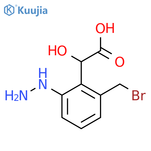 2-(Bromomethyl)-6-hydrazinylmandelic acid structure