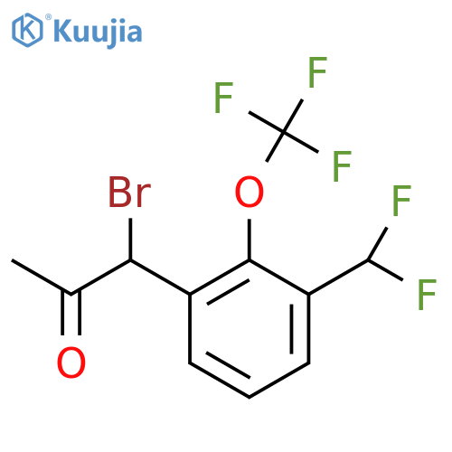 1-Bromo-1-(3-(difluoromethyl)-2-(trifluoromethoxy)phenyl)propan-2-one structure