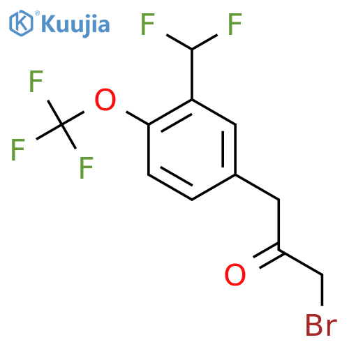 1-Bromo-3-(3-(difluoromethyl)-4-(trifluoromethoxy)phenyl)propan-2-one structure