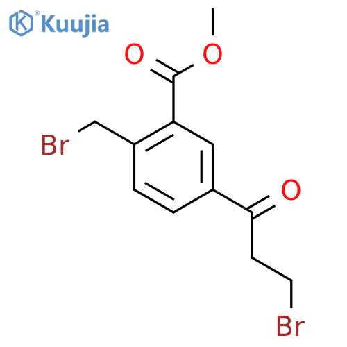 Methyl 2-(bromomethyl)-5-(3-bromopropanoyl)benzoate structure