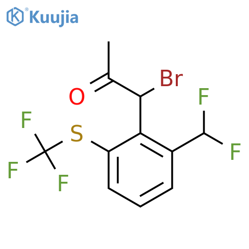 1-Bromo-1-(2-(difluoromethyl)-6-(trifluoromethylthio)phenyl)propan-2-one structure