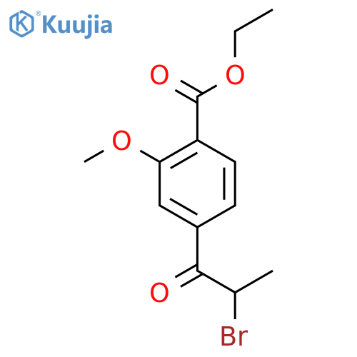 Ethyl 4-(2-bromopropanoyl)-2-methoxybenzoate structure