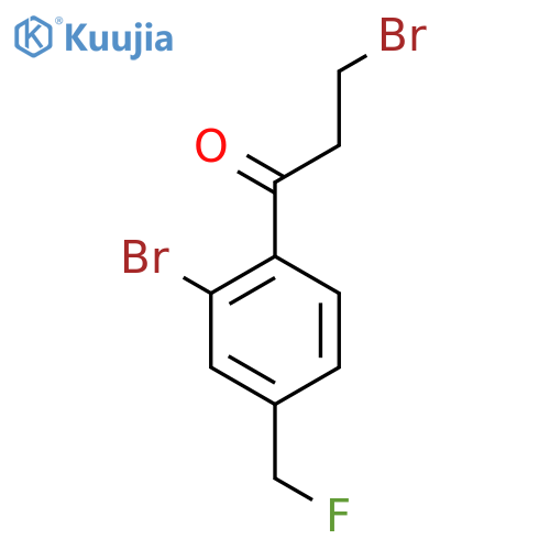 3-Bromo-1-(2-bromo-4-(fluoromethyl)phenyl)propan-1-one structure