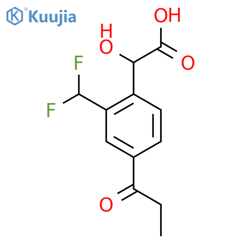2-(Difluoromethyl)-4-propionylmandelic acid structure