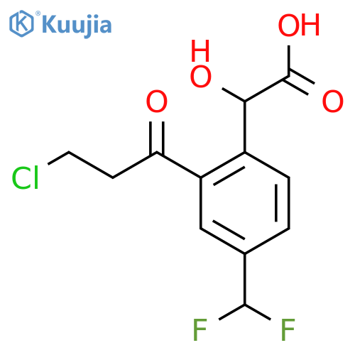 2-(3-Chloropropanoyl)-4-(difluoromethyl)mandelic acid structure