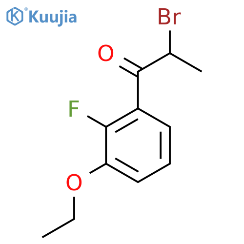 2-Bromo-1-(3-ethoxy-2-fluorophenyl)propan-1-one structure