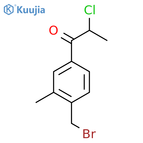 1-(4-(Bromomethyl)-3-methylphenyl)-2-chloropropan-1-one structure