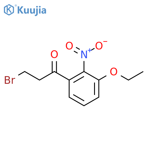 3-Bromo-1-(3-ethoxy-2-nitrophenyl)propan-1-one structure