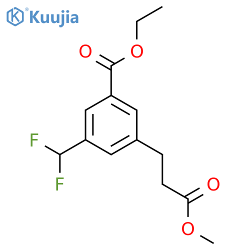 Ethyl 3-(difluoromethyl)-5-(3-methoxy-3-oxopropyl)benzoate structure