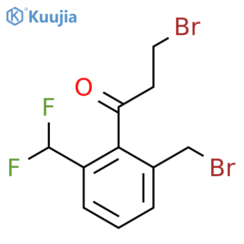 3-Bromo-1-(2-(bromomethyl)-6-(difluoromethyl)phenyl)propan-1-one structure