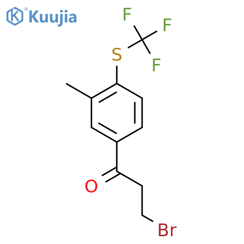 5-(3-Bromopropanoyl)-2-(trifluoromethylthio)toluene structure