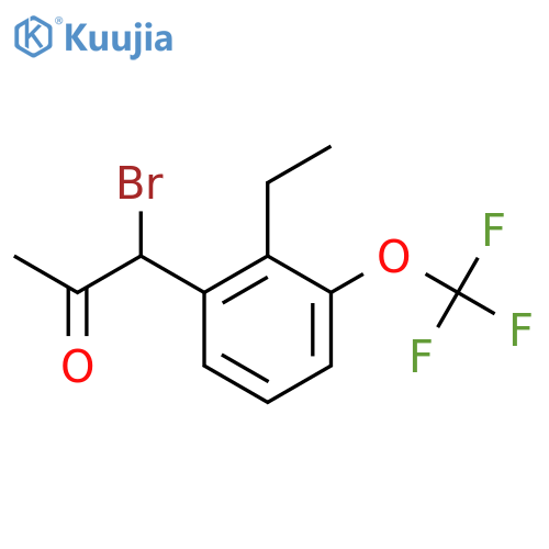 1-Bromo-1-(2-ethyl-3-(trifluoromethoxy)phenyl)propan-2-one structure
