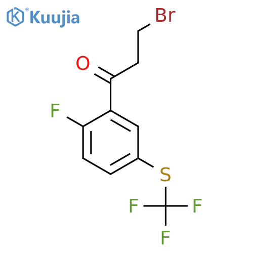 3-Bromo-1-(2-fluoro-5-(trifluoromethylthio)phenyl)propan-1-one structure