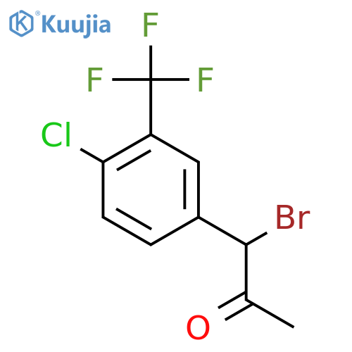 1-Bromo-1-(4-chloro-3-(trifluoromethyl)phenyl)propan-2-one structure