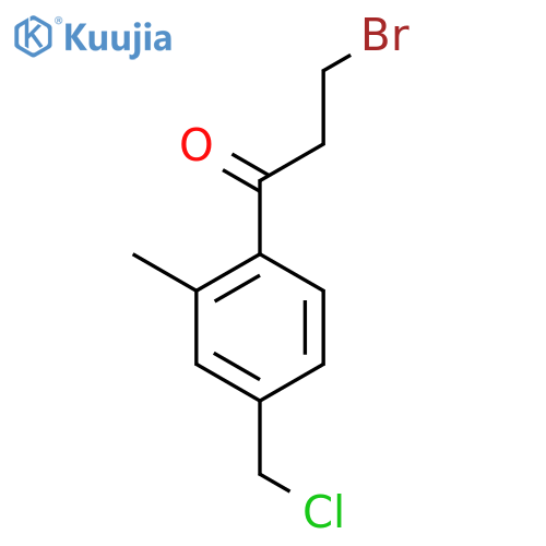 3-Bromo-1-(4-(chloromethyl)-2-methylphenyl)propan-1-one structure