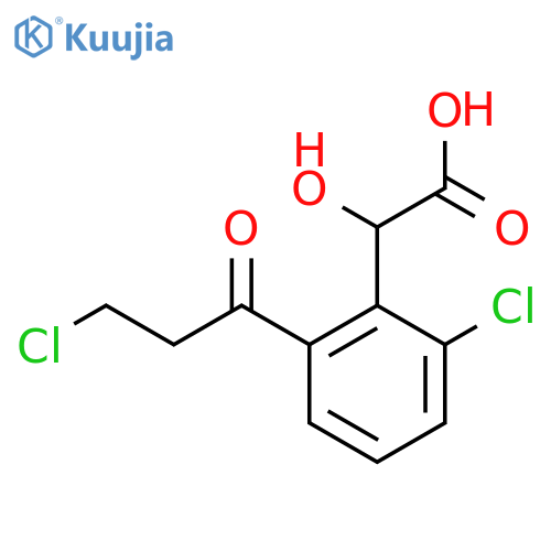 2-Chloro-6-(3-chloropropanoyl)mandelic acid structure