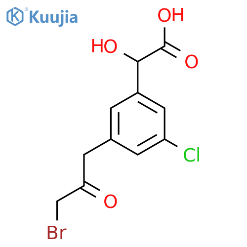3-(3-Bromo-2-oxopropyl)-5-chloromandelic acid structure