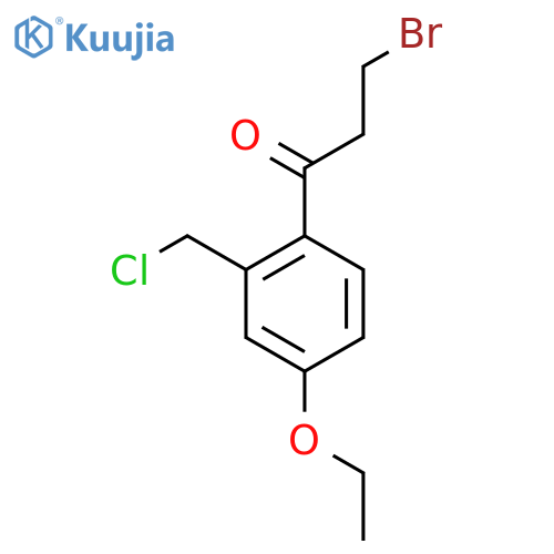 3-Bromo-1-(2-(chloromethyl)-4-ethoxyphenyl)propan-1-one structure
