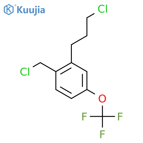 2-(3-Chloropropyl)-4-(trifluoromethoxy)benzyl chloride structure