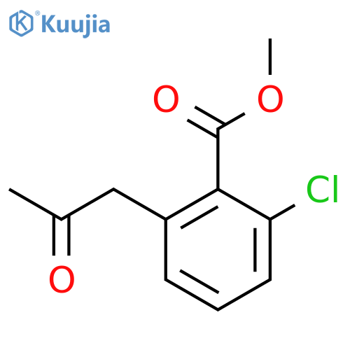 Methyl 2-chloro-6-(2-oxopropyl)benzoate structure
