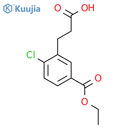 Ethyl 3-(2-carboxyethyl)-4-chlorobenzoate structure