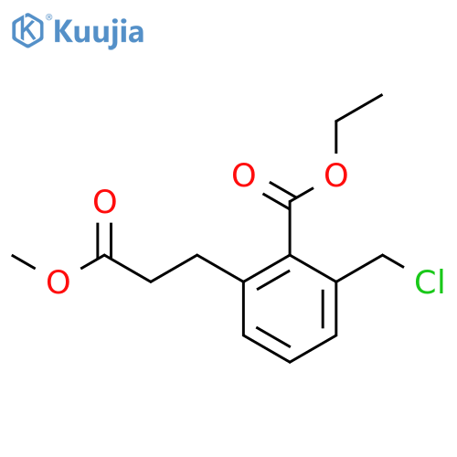 Ethyl 2-(chloromethyl)-6-(3-methoxy-3-oxopropyl)benzoate structure