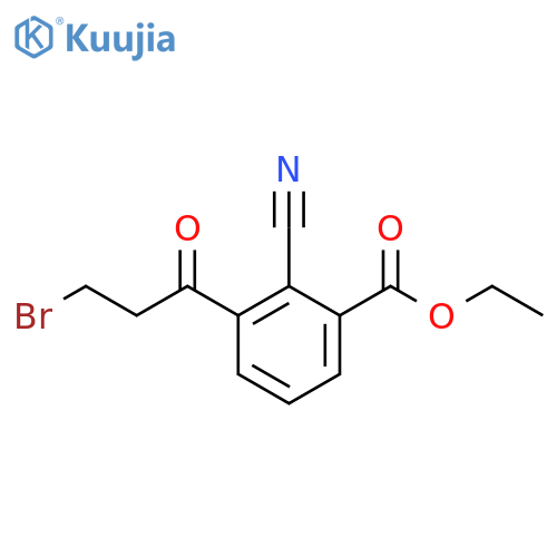 Ethyl 3-(3-bromopropanoyl)-2-cyanobenzoate structure