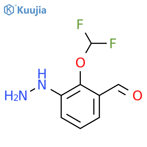 2-(Difluoromethoxy)-3-formylphenylhydrazine structure