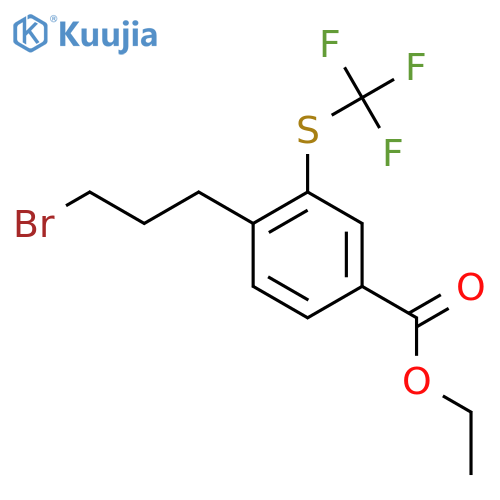 Ethyl 4-(3-bromopropyl)-3-(trifluoromethylthio)benzoate structure