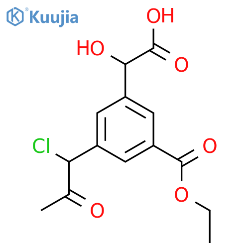 Ethyl 3-(carboxy(hydroxy)methyl)-5-(1-chloro-2-oxopropyl)benzoate structure